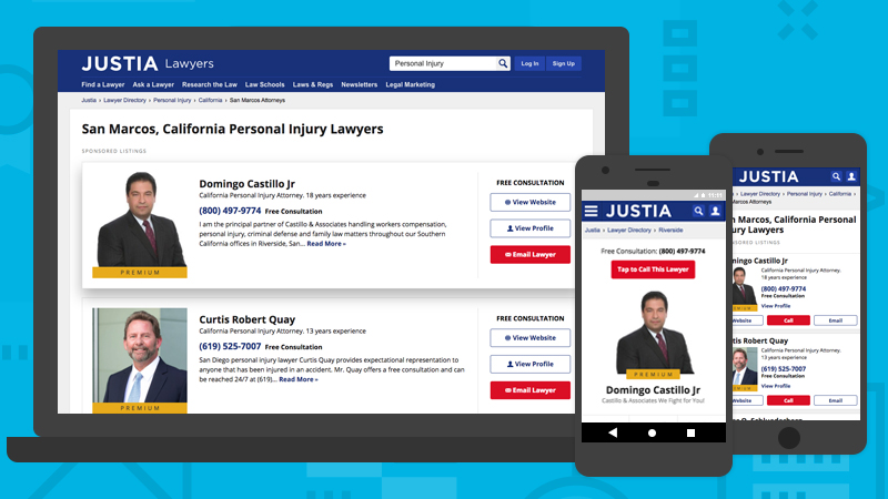 Announcing Newly Designed Premium Placements on the Justia and LII Lawyer Directories