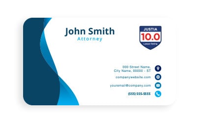 On business card