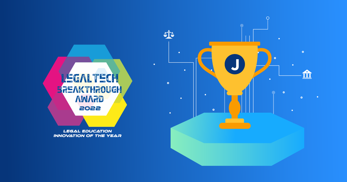 Justia Wins 2022 LegalTech Breakthrough Award For “Legal Education Innovation of the Year”