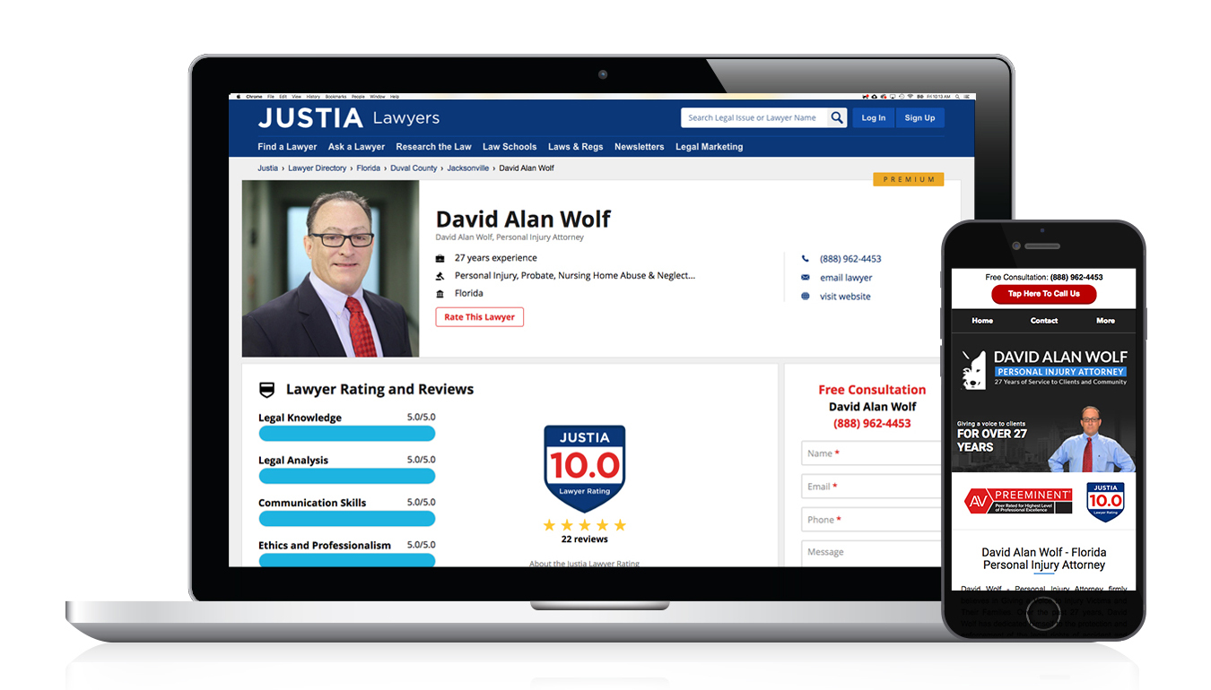 Justia Directory Lawyer Ratings and Reviews