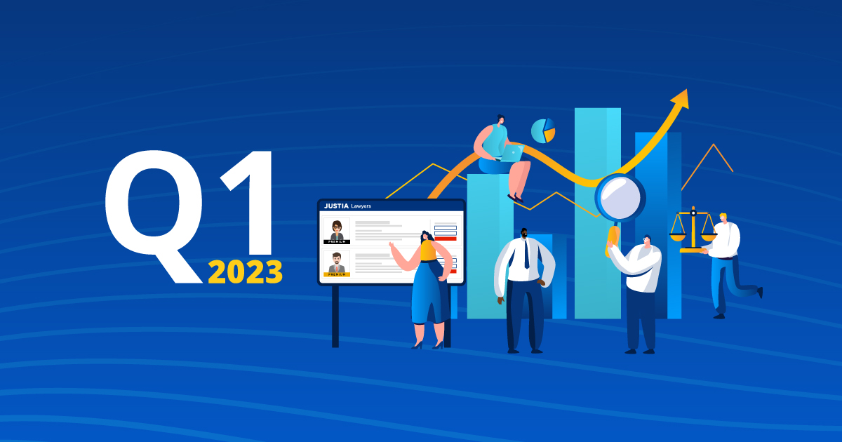 Justia Lawyer Directory by the Numbers: First Quarter 2023
