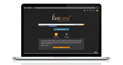 Fastcase home screen in laptop mockup.